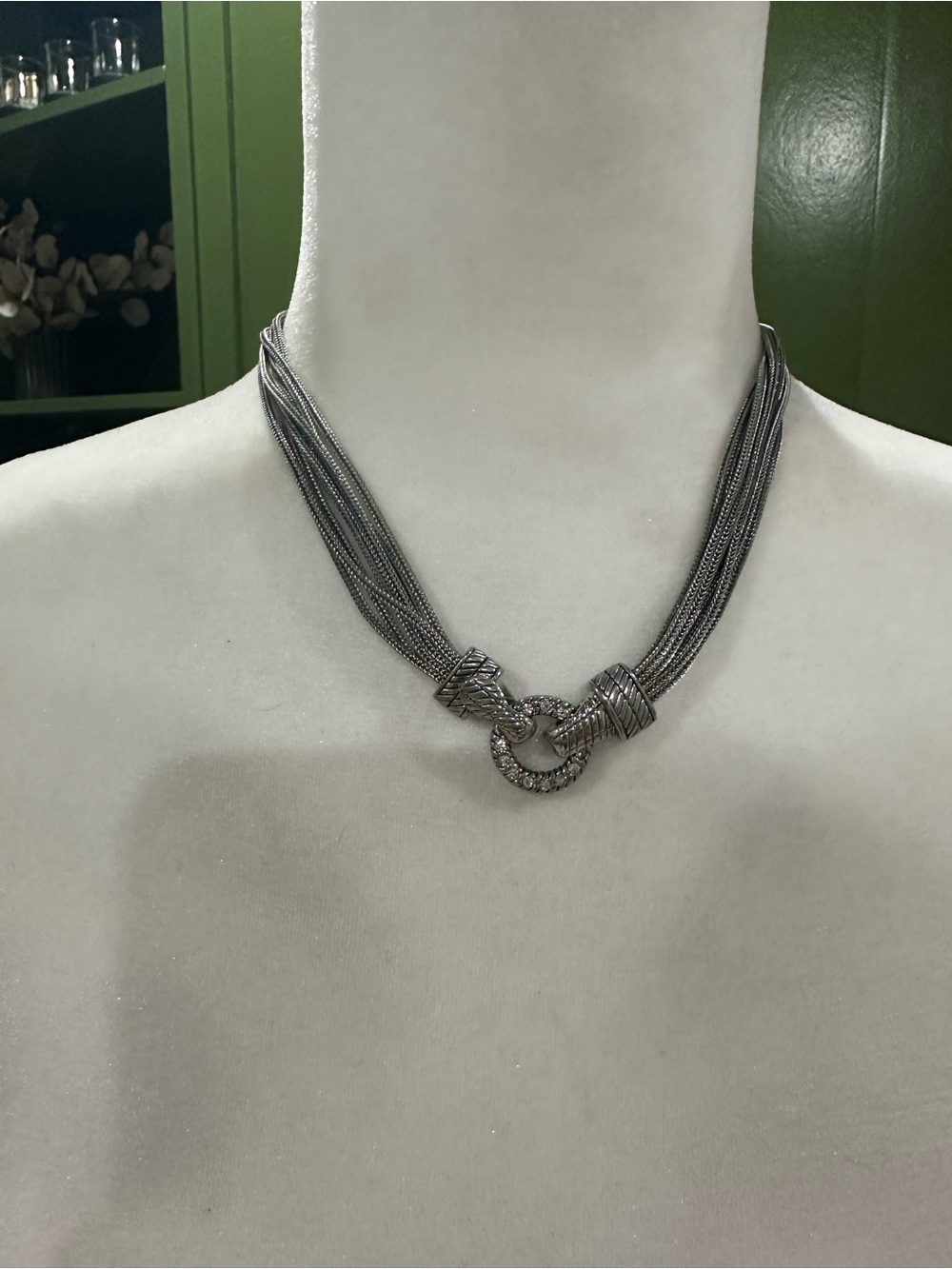 Premier Designs Silver-Tone Multi Strand Knot Necklace